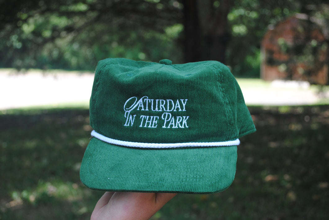 Saturday In The Park Hat - Emerald Green Corduroy